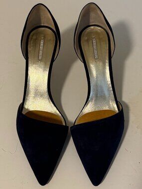Giorgio Armani Asymmetrical Sude Pumps